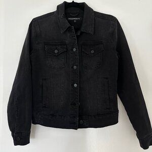 Prosperity Black Denim Jacket Women’s Black Jean Jacket – Size Small